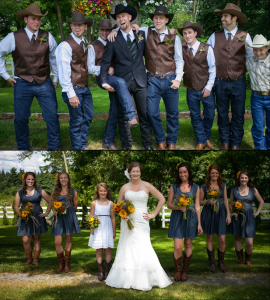 denim wedding attire